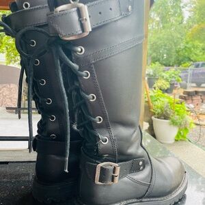 Harley Davidson Black Leather Boots